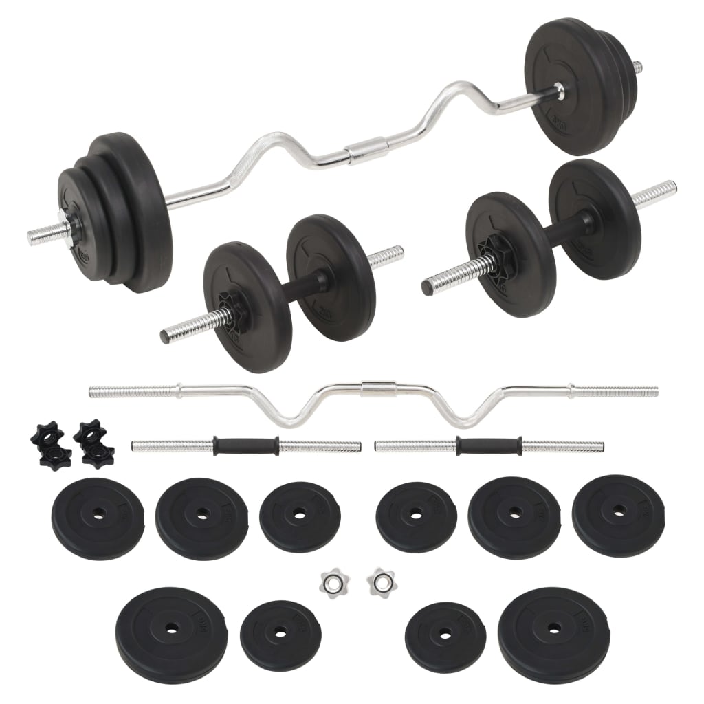 egykezes és kétkezes súlyzó szett 30 kg