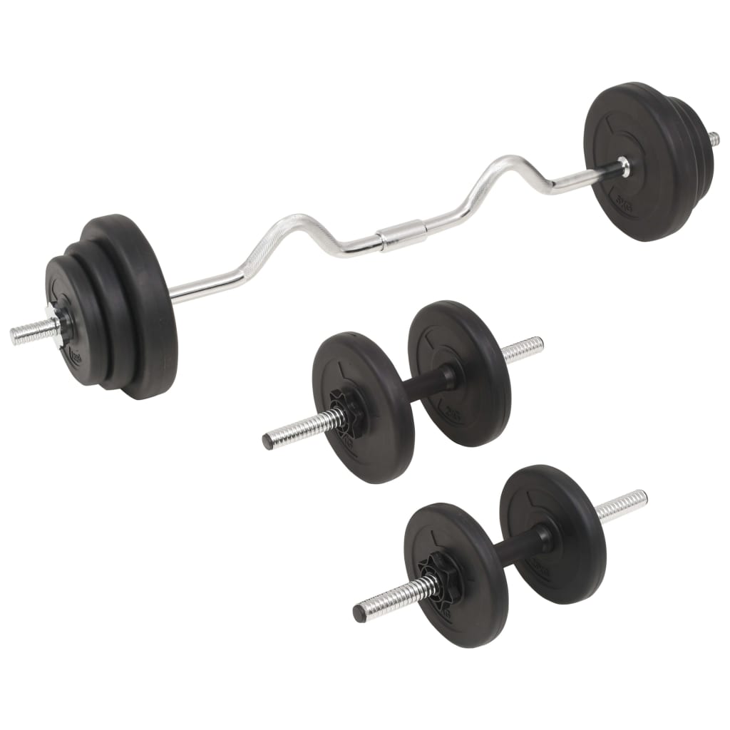 egykezes és kétkezes súlyzó szett 30 kg