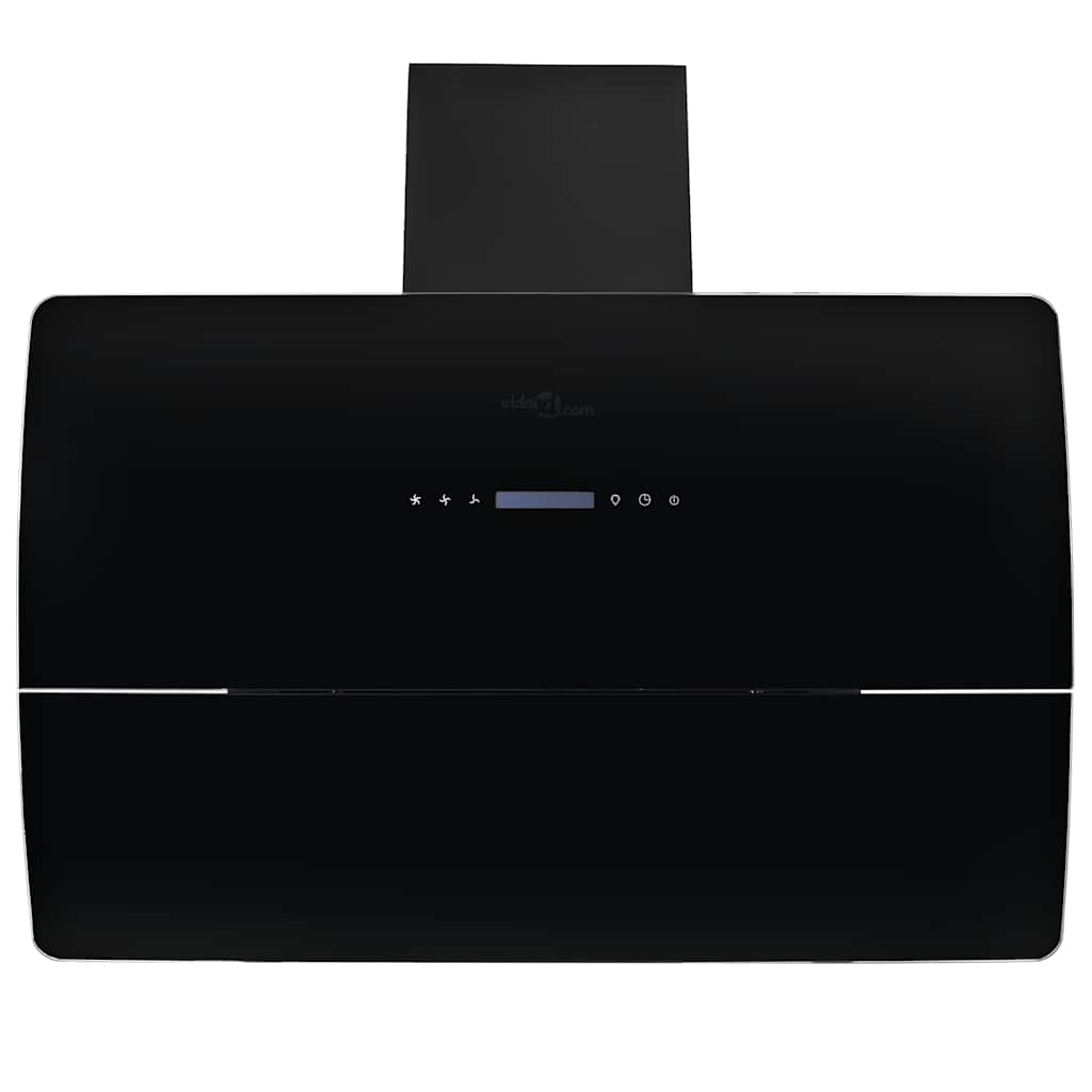 fekete rozsdamentes acél fali páraelszívó 756 m³/h 90 cm