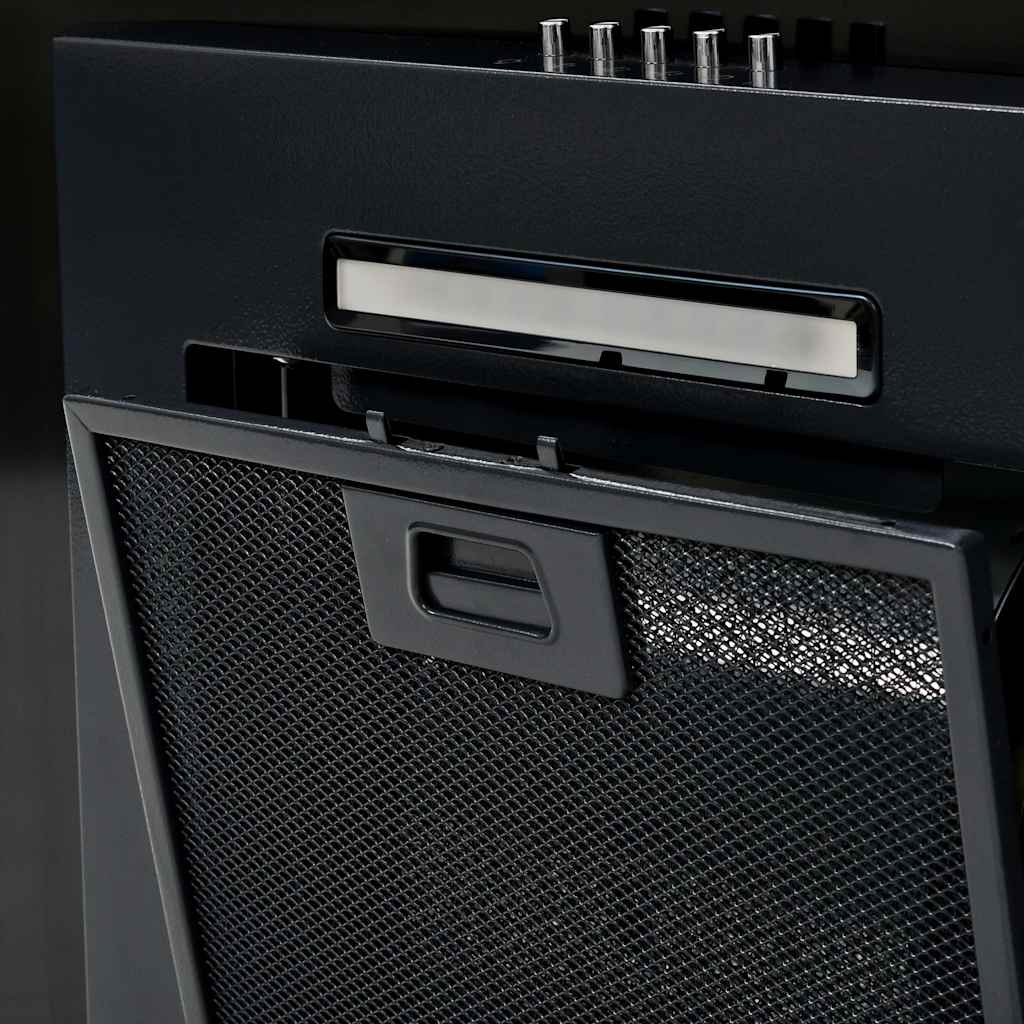 fekete rozsdamentes acél fali páraelszívó 756 m³/óra 60 cm