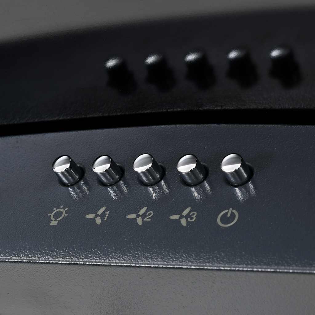 fekete rozsdamentes acél fali páraelszívó 756 m³/óra 60 cm