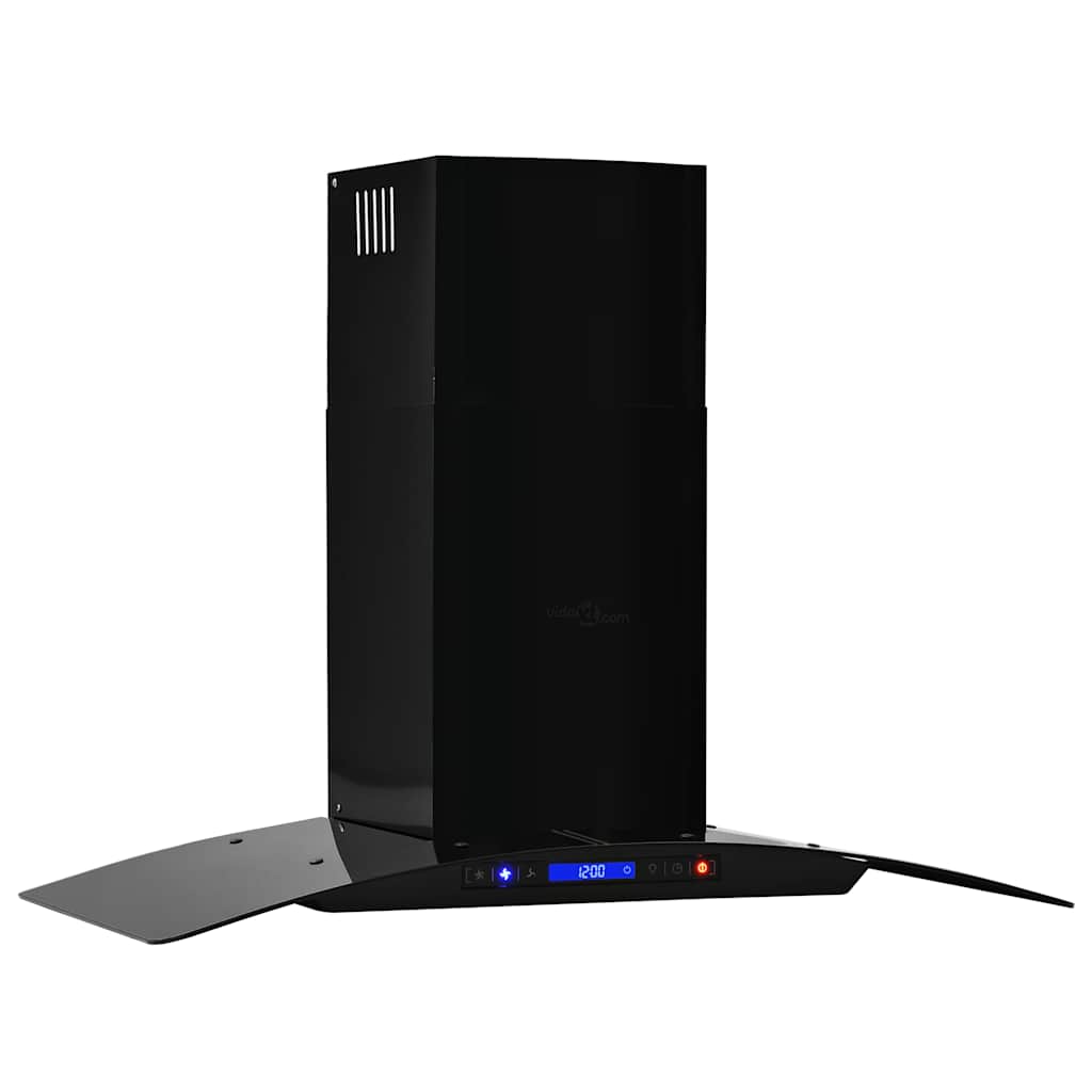 fekete rozsdamentes acél fali páraelszívó 756 m³/h 90 cm