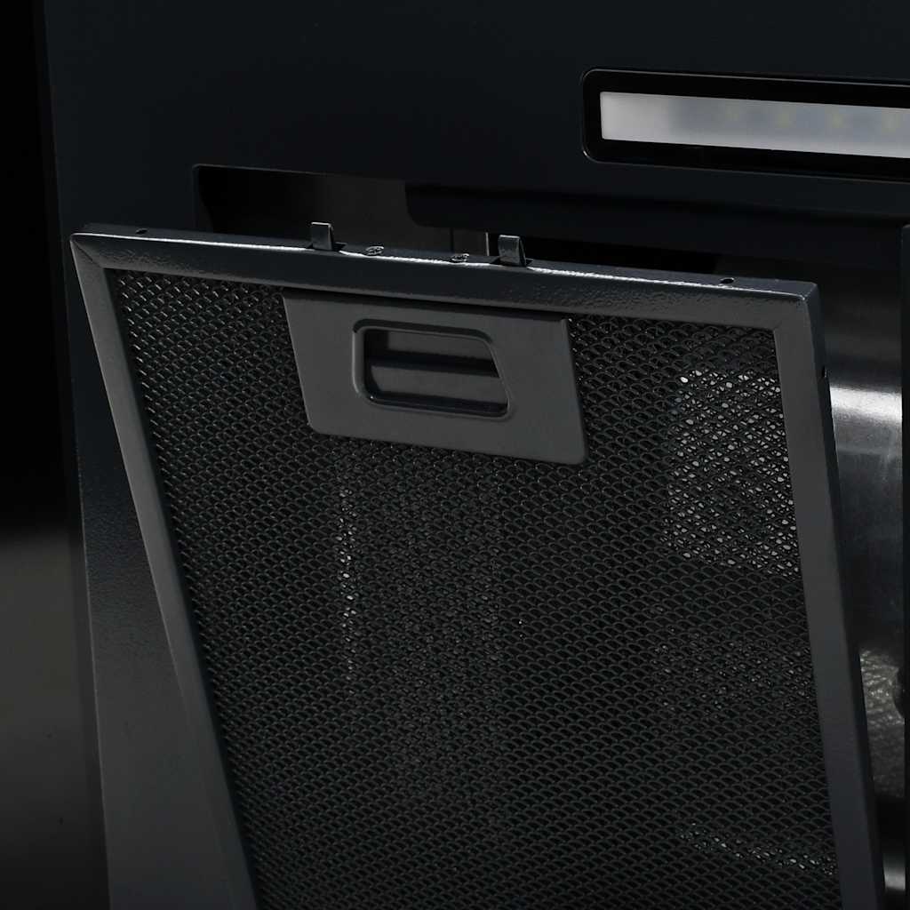 fekete rozsdamentes acél fali páraelszívó 756 m³/h 90 cm