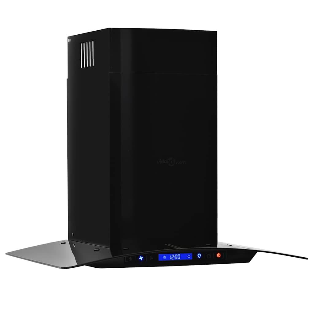 fekete rozsdamentes acél fali páraelszívó 756 m³/óra 60 cm