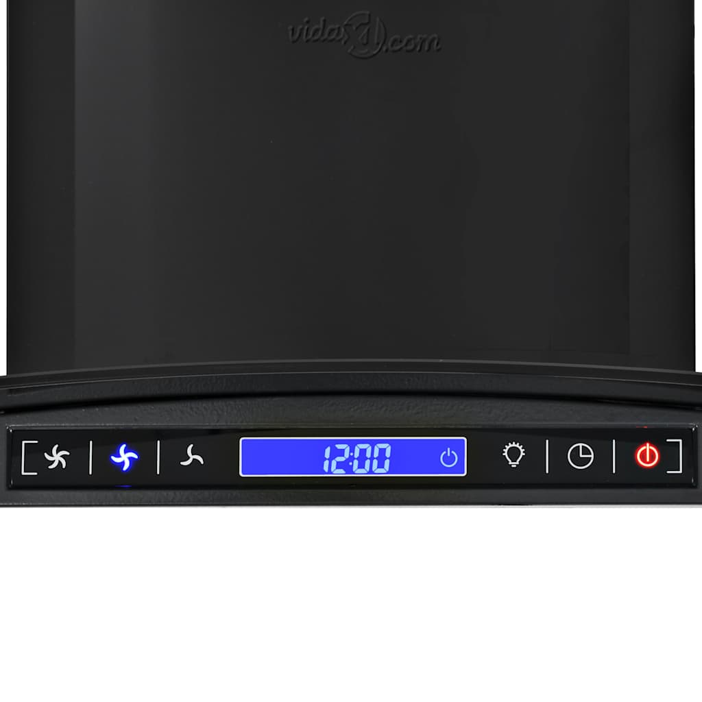 fekete rozsdamentes acél fali páraelszívó 756 m³/óra 60 cm