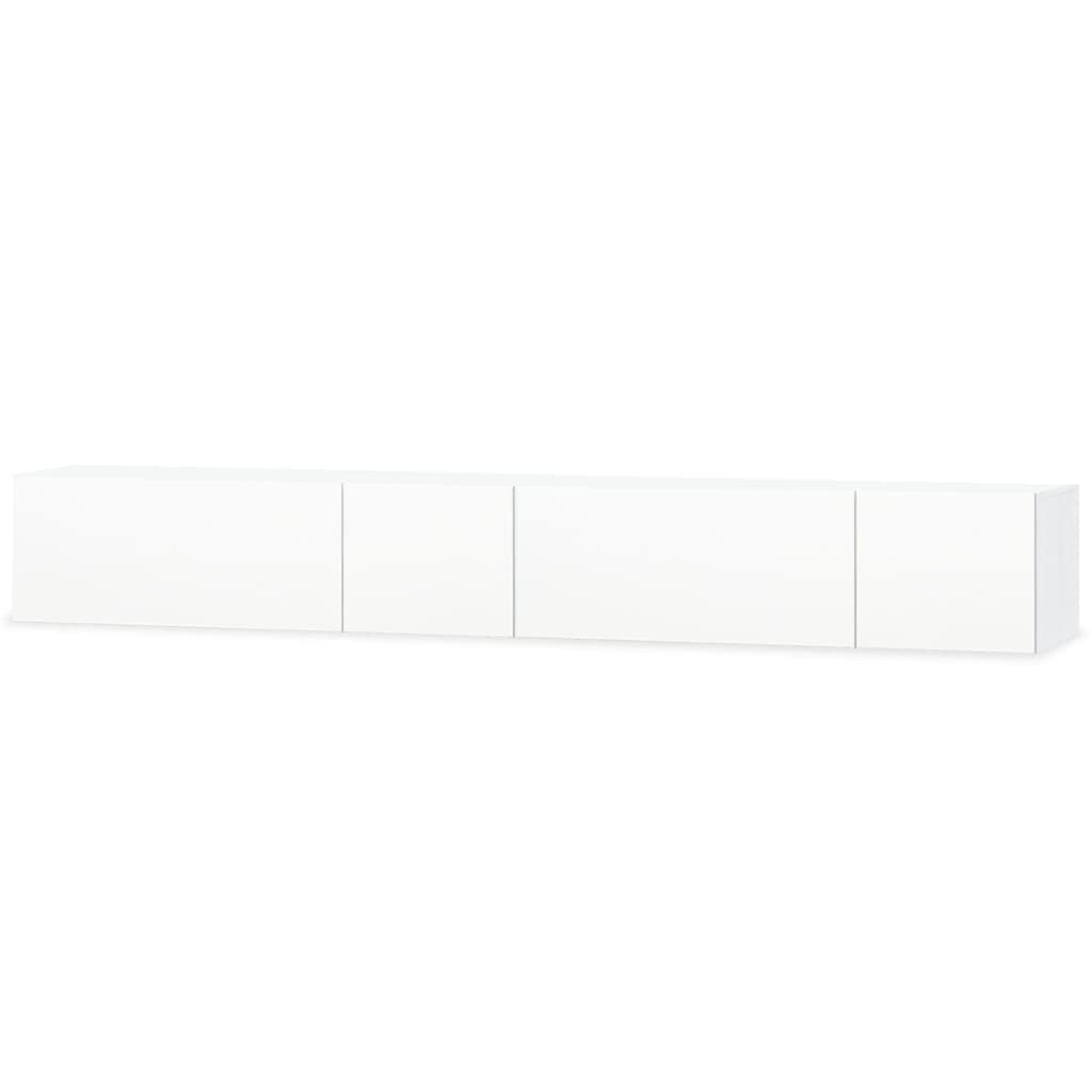 2 db fehér magasfényű furnér TV szekrény 120 x 40 x 34 cm