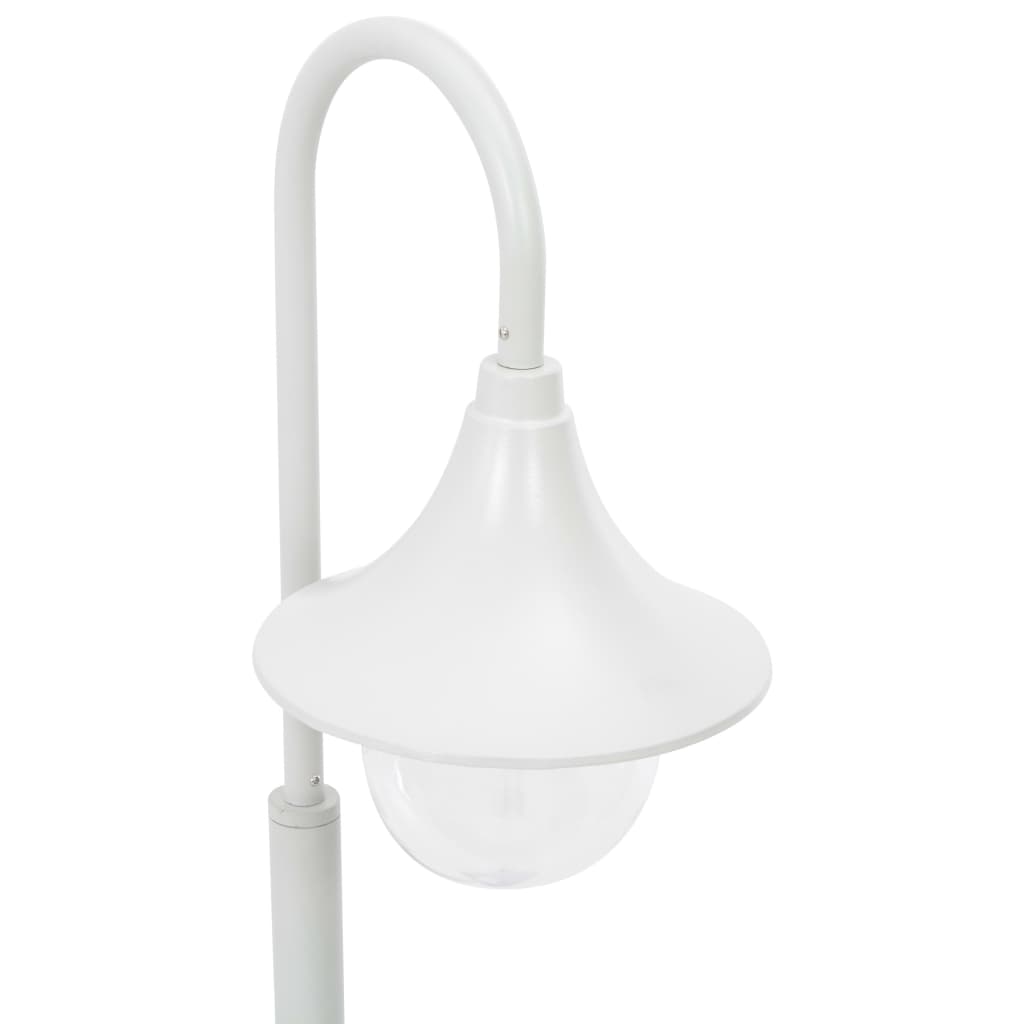 fehér alumínium kerti állólámpa, E27, 120 cm