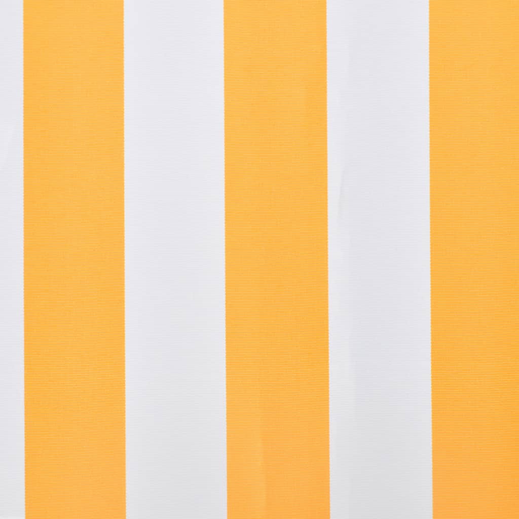 narancssárga-fehér vászon napellenző tető 350 x 250 cm