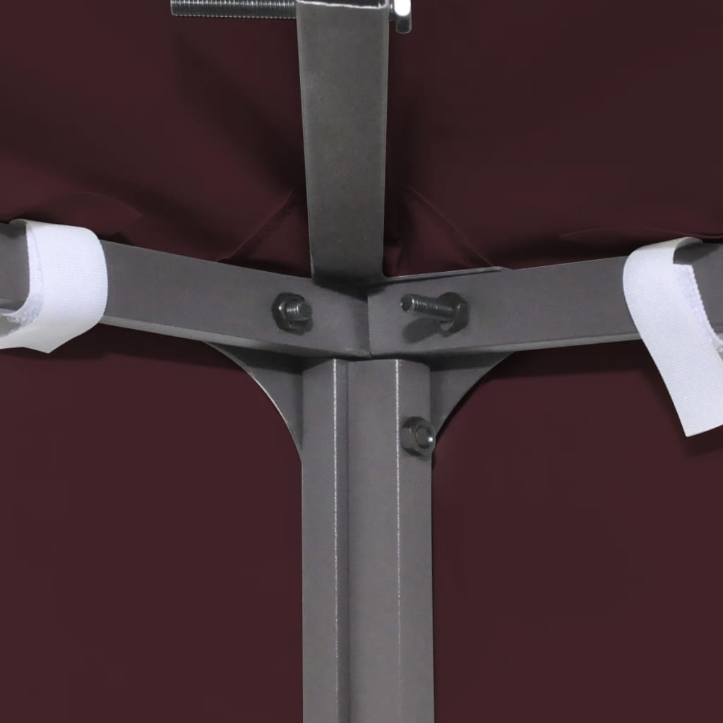 bordó kétszintes pavilon tetőponyva 310 g/m² 4 x 3 m