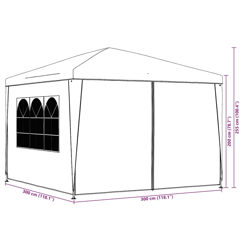 fehér partisátor 3 x 3 m