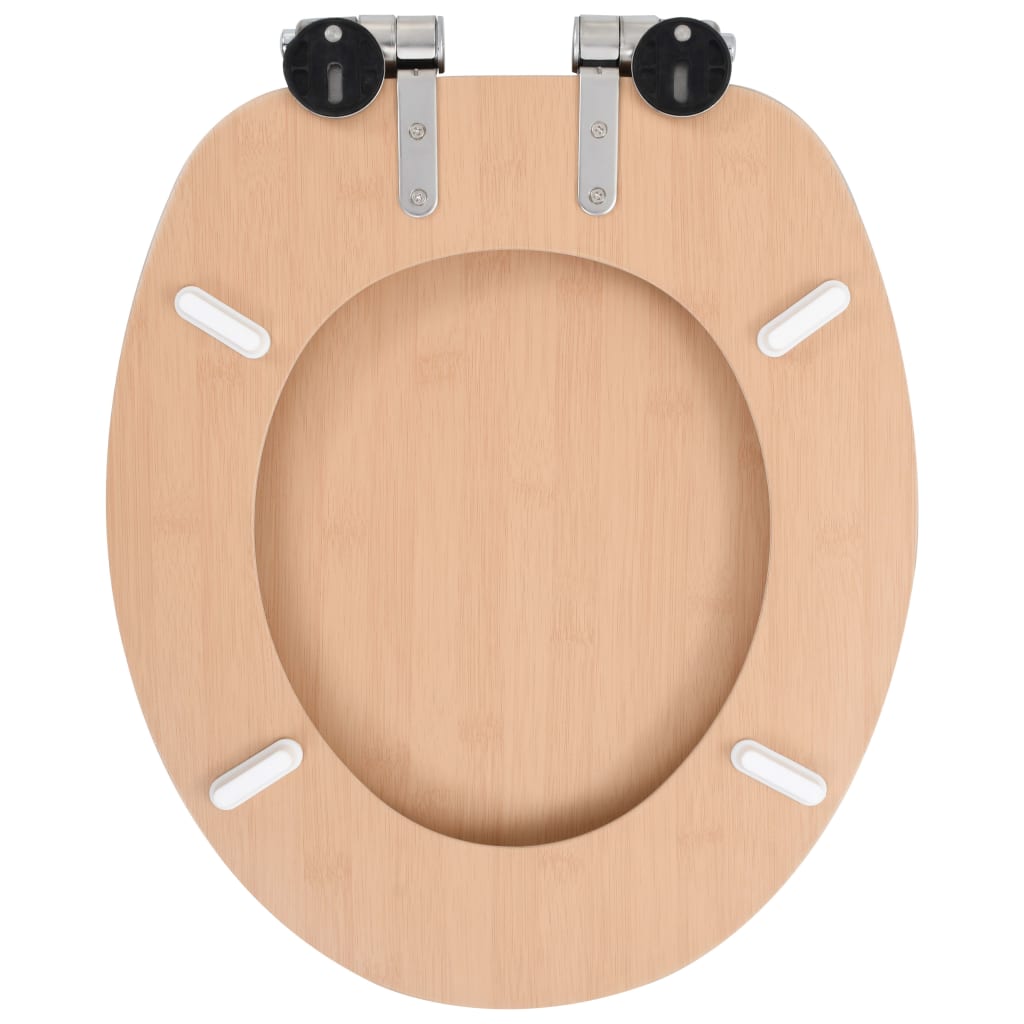 bambuszmintás MDF WC-ülőke lágyan csukódó fedéllel