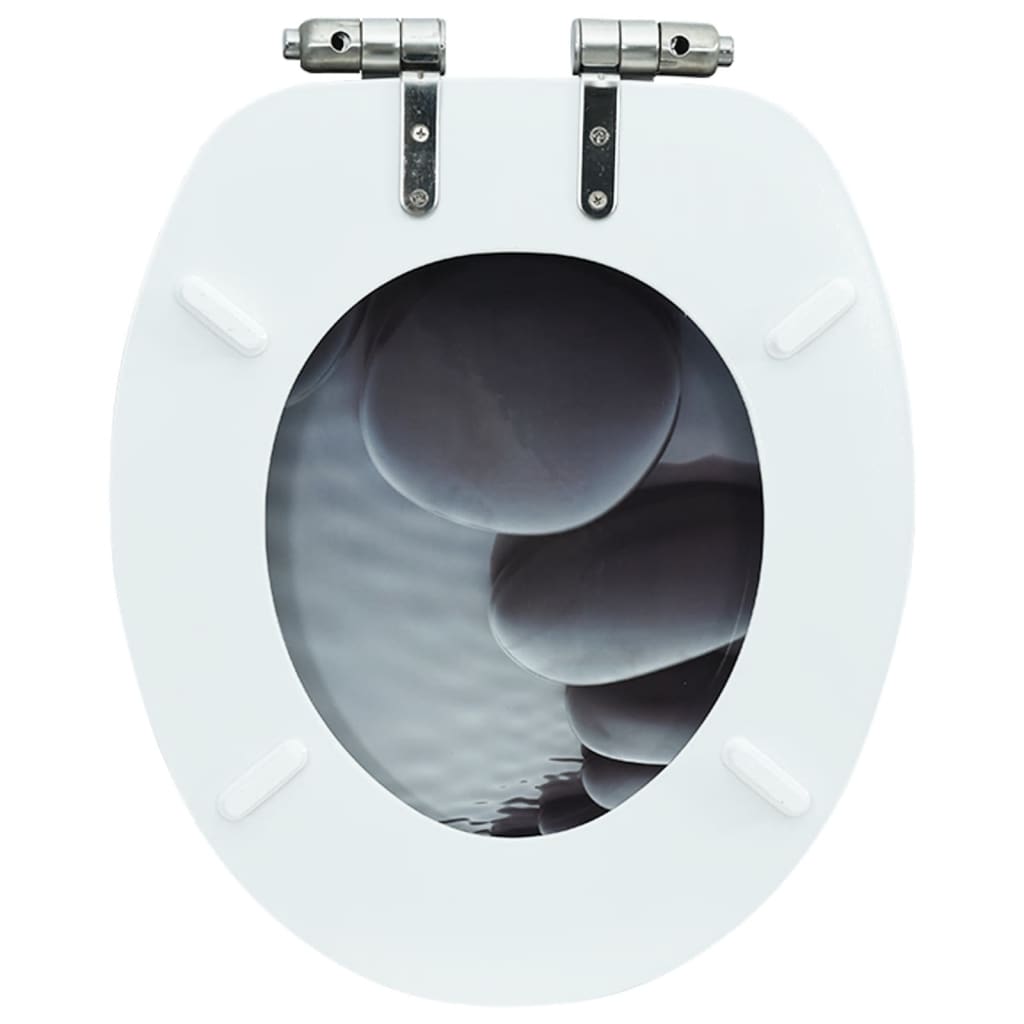 kőmintás MDF WC-ülőke lassan csukódó fedéllel