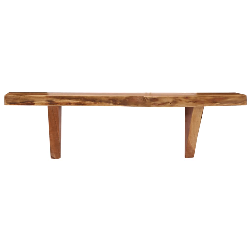 2 db tömör akácfa fali polc 60x20x18 cm