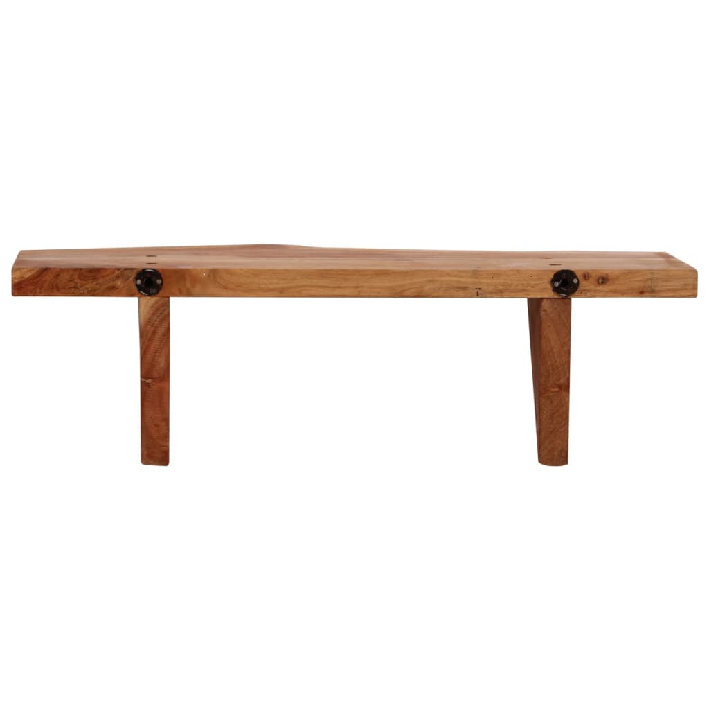 2 db tömör akácfa fali polc 60x20x18 cm