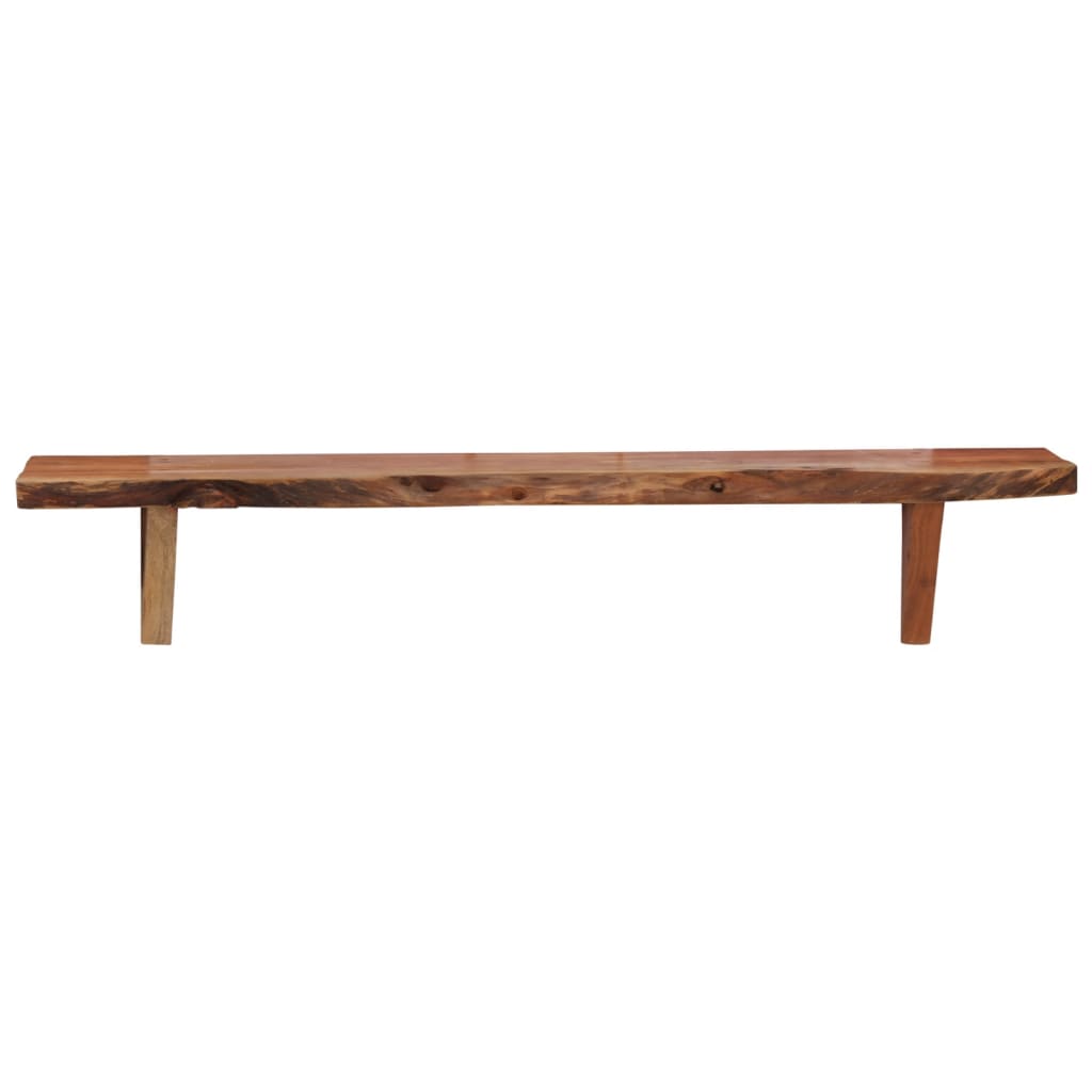 2 db tömör akácfa fali polc 90x20x18 cm