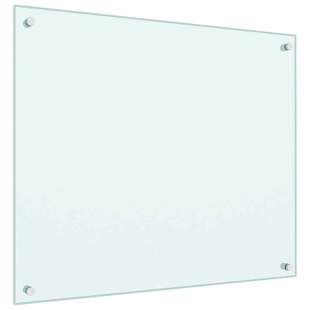 fehér edzett üveg konyhai falburkoló 70 x 60 cm