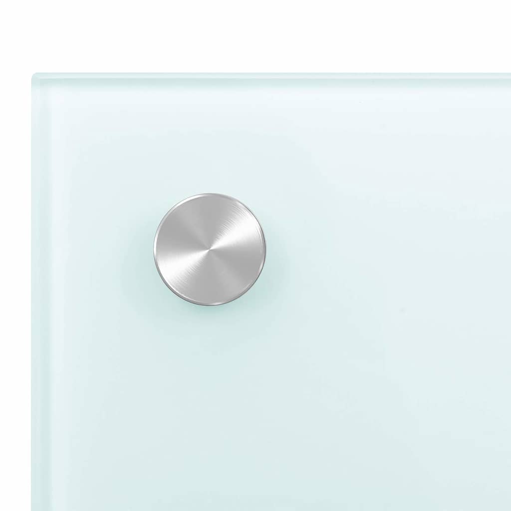 fehér edzett üveg konyhai falburkoló 80 x 40 cm