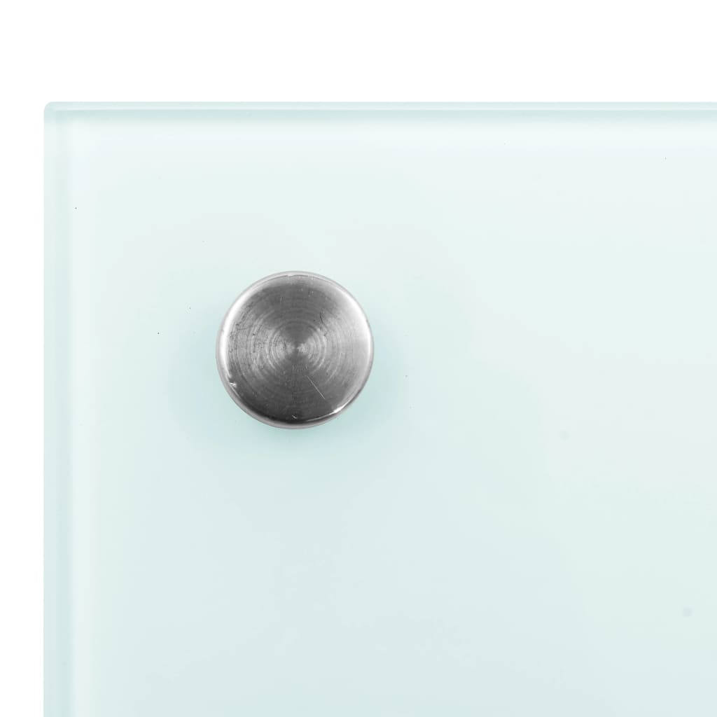 fehér edzett üveg konyhai falburkoló 80 x 50 cm