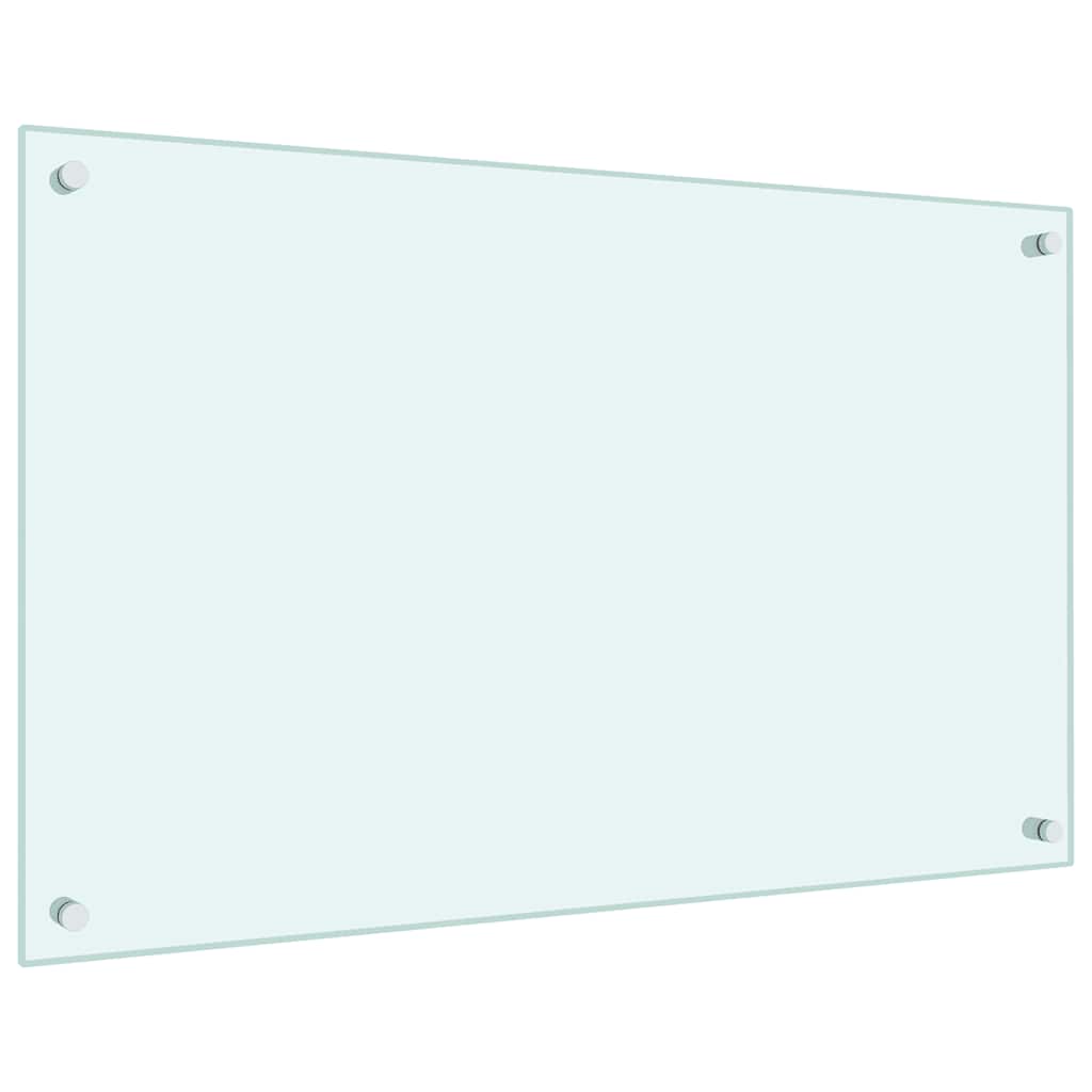 fehér edzett üveg konyhai falburkoló 80 x 50 cm