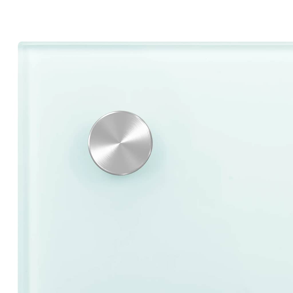 fehér edzett üveg konyhai falburkoló 90 x 40 cm