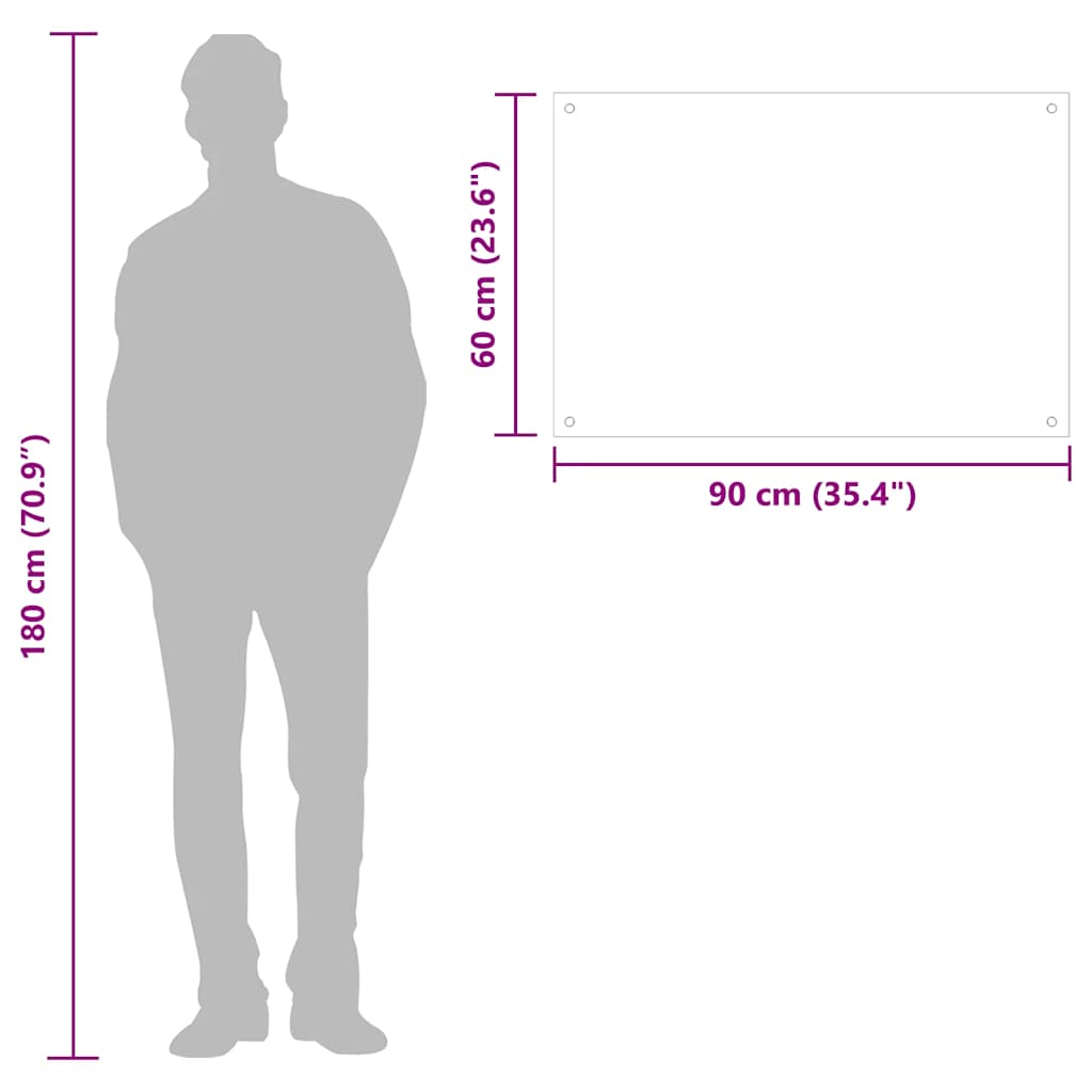 fehér edzett üveg konyhai falburkoló 90 x 60 cm