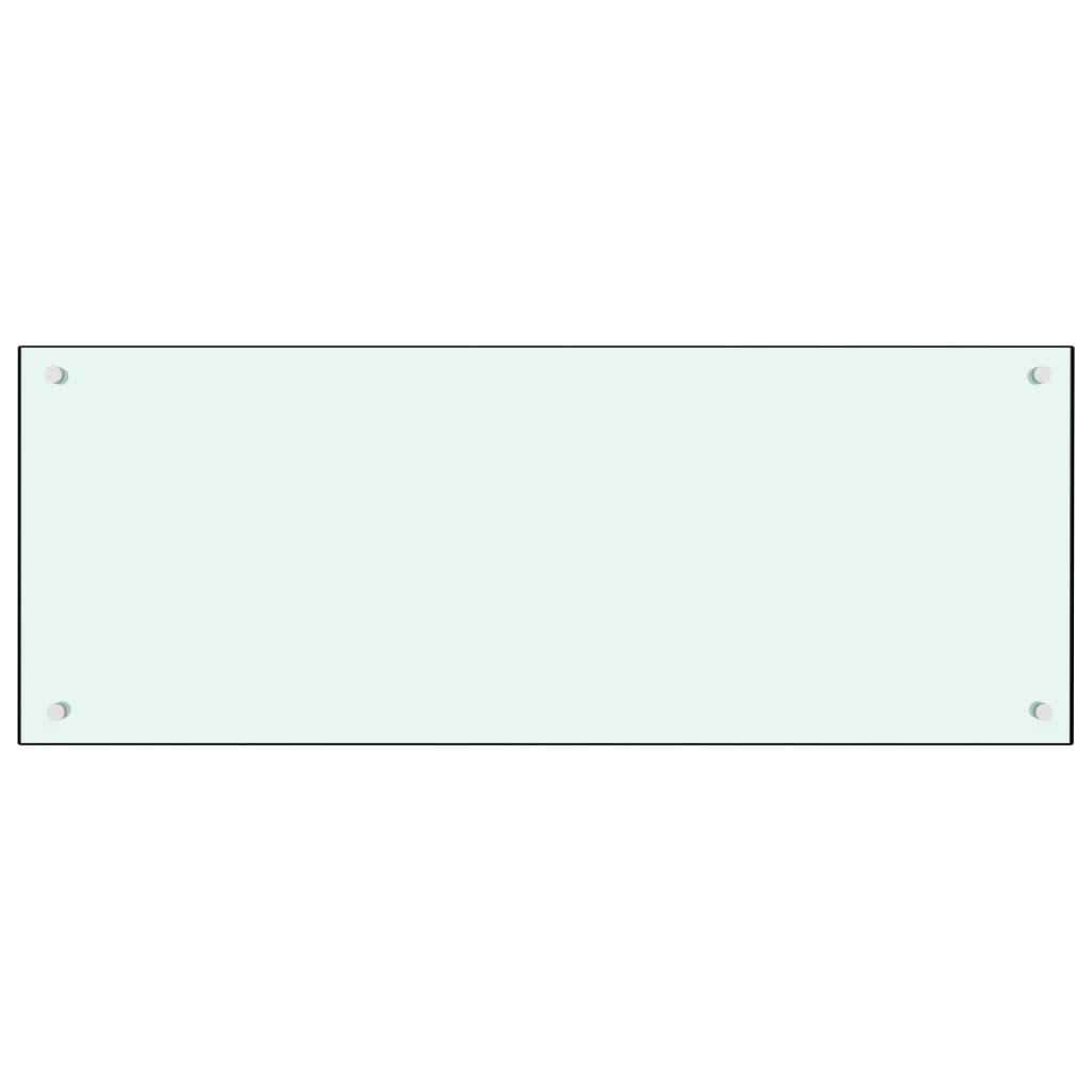 fehér edzett üveg konyhai falburkoló 100 x 40 cm