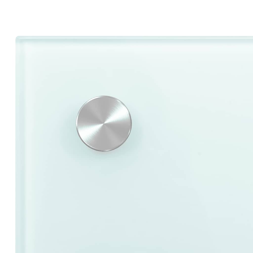 fehér edzett üveg konyhai falburkoló 100 x 60 cm