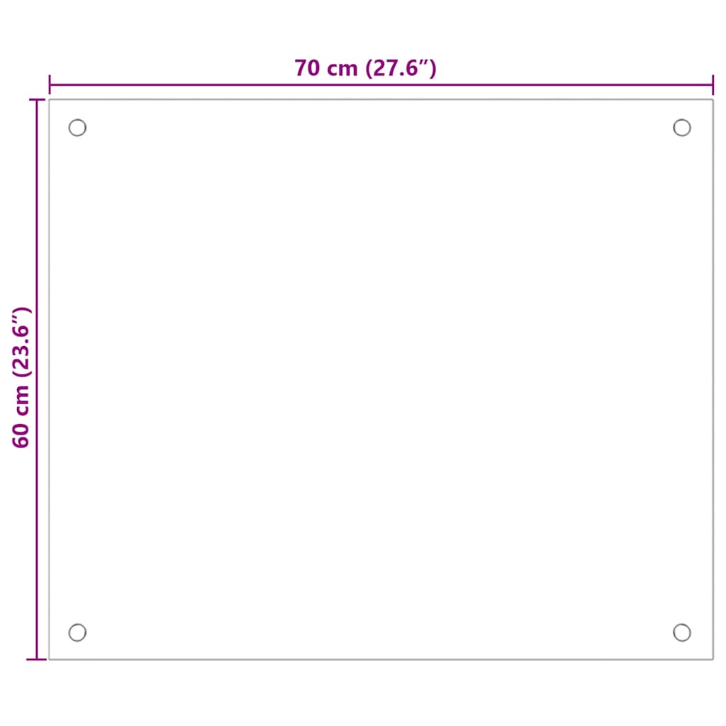 fekete edzett üveg konyhai falburkoló 70 x 60 cm