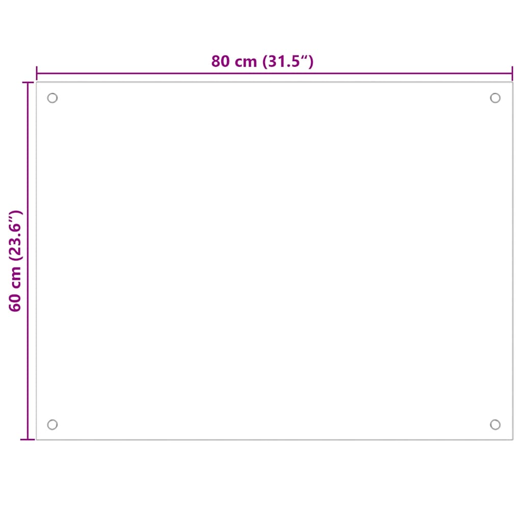 fekete edzett üveg konyhai falburkoló 80 x 60 cm