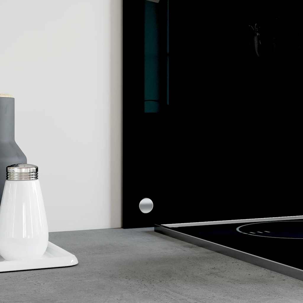 fekete edzett üveg konyhai falburkoló 90 x 40 cm