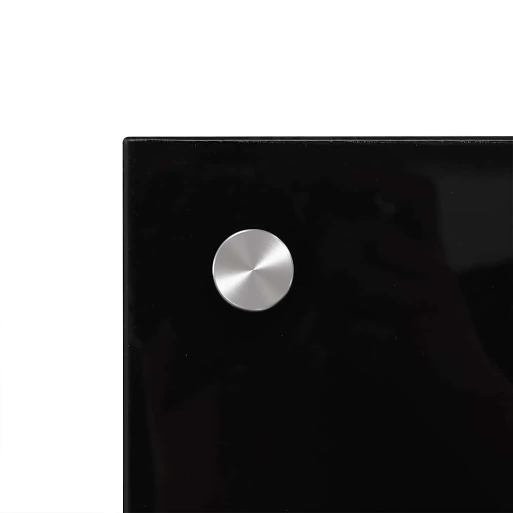 fekete edzett üveg konyhai falburkoló 90 x 40 cm