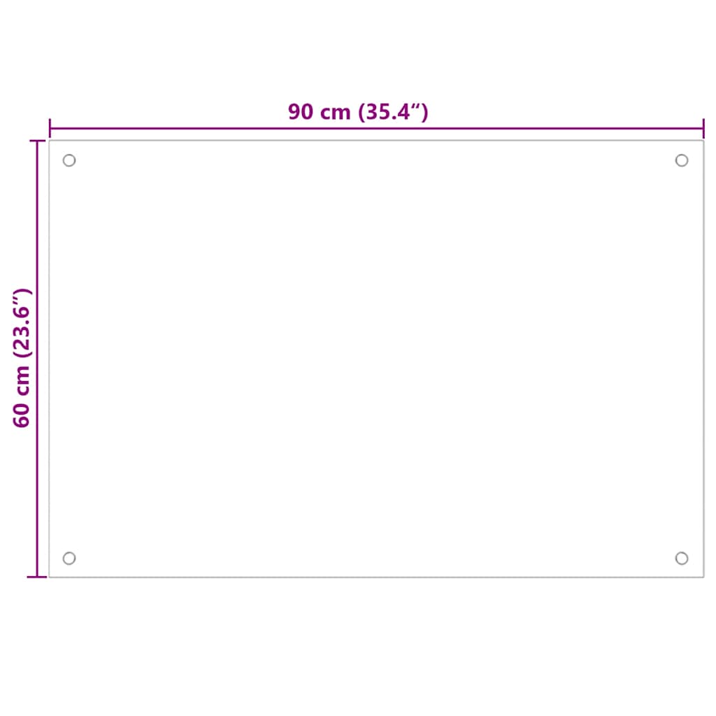 fekete edzett üveg konyhai falburkoló 90 x 60 cm