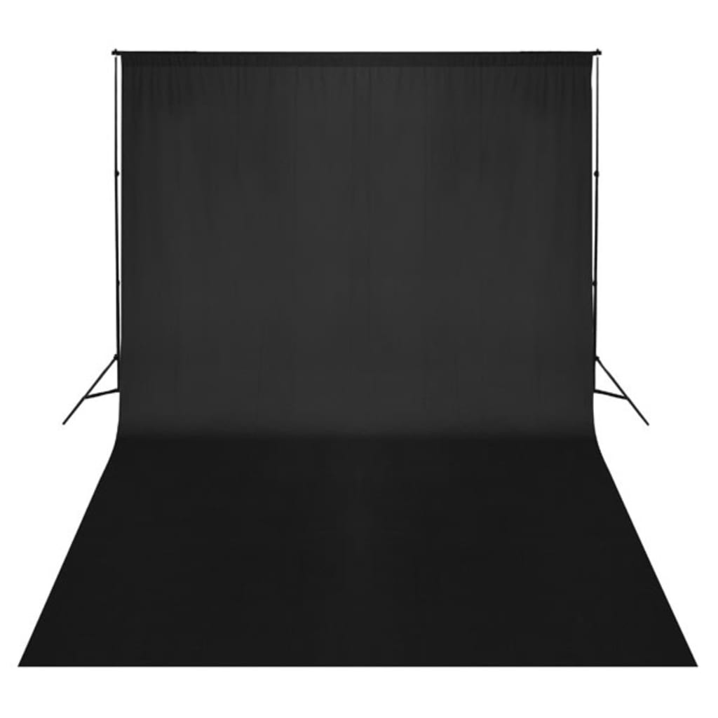 fekete pamut háttér állvány nélkül 500 x 300 cm