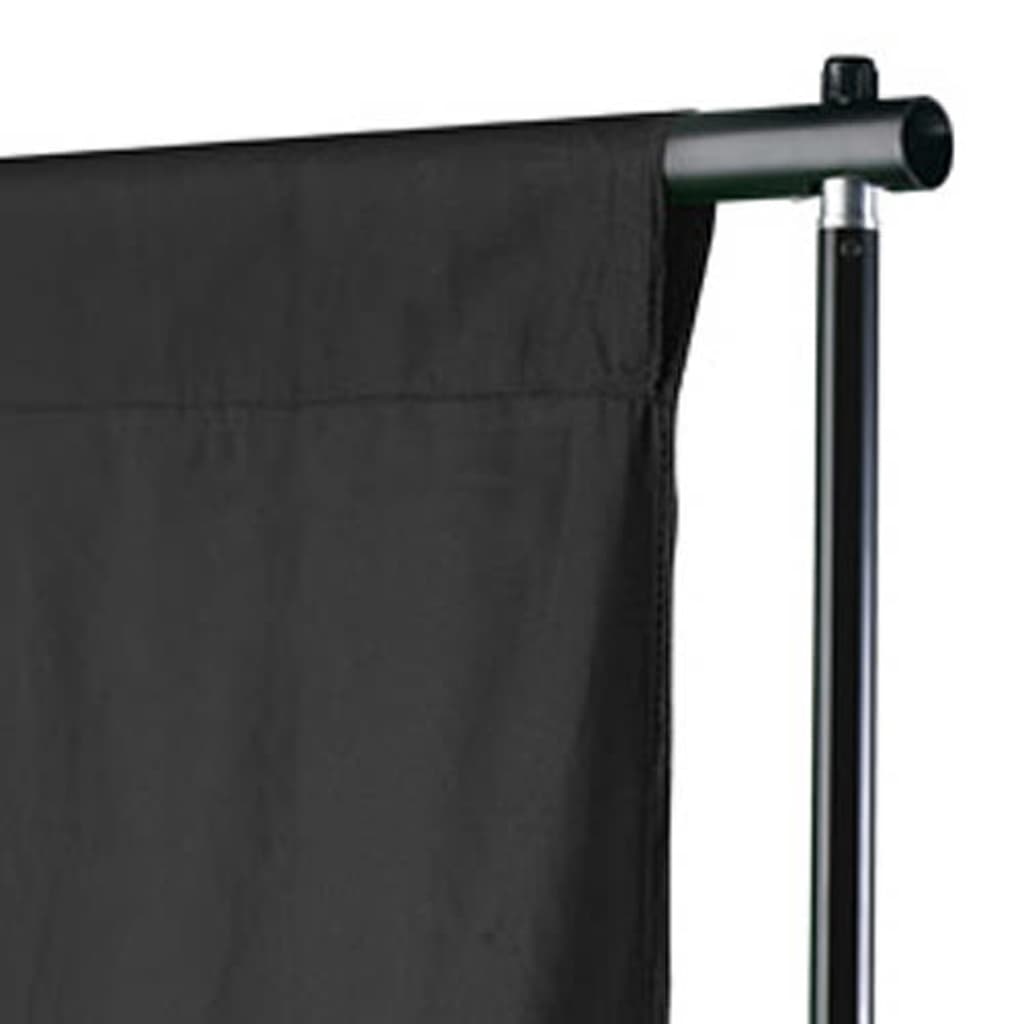 fekete pamut háttér állvány nélkül 500 x 300 cm