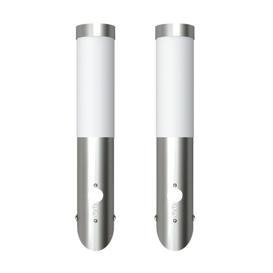 2 Mozgásérzékelő Rozsdamentes Acél Fali Lámpatestek