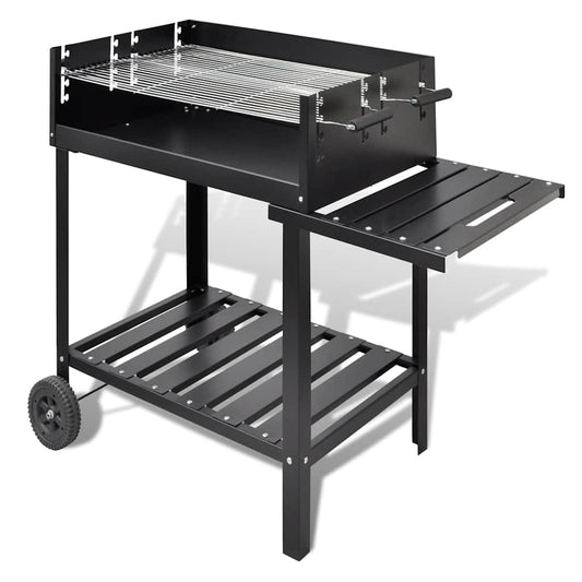 Grill állvány faszén Grillező 2 Kerekekkel