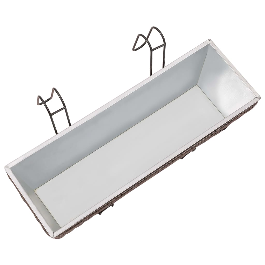 Erkélyi Trapéz Rattan Cserép Szett 50 2db. Barna