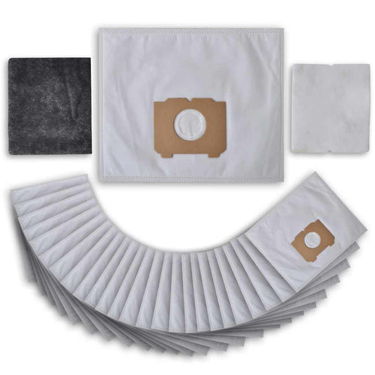 25 db-os porszívózsák szűrőkkel AEG, Progress és Tornado porszívókhoz