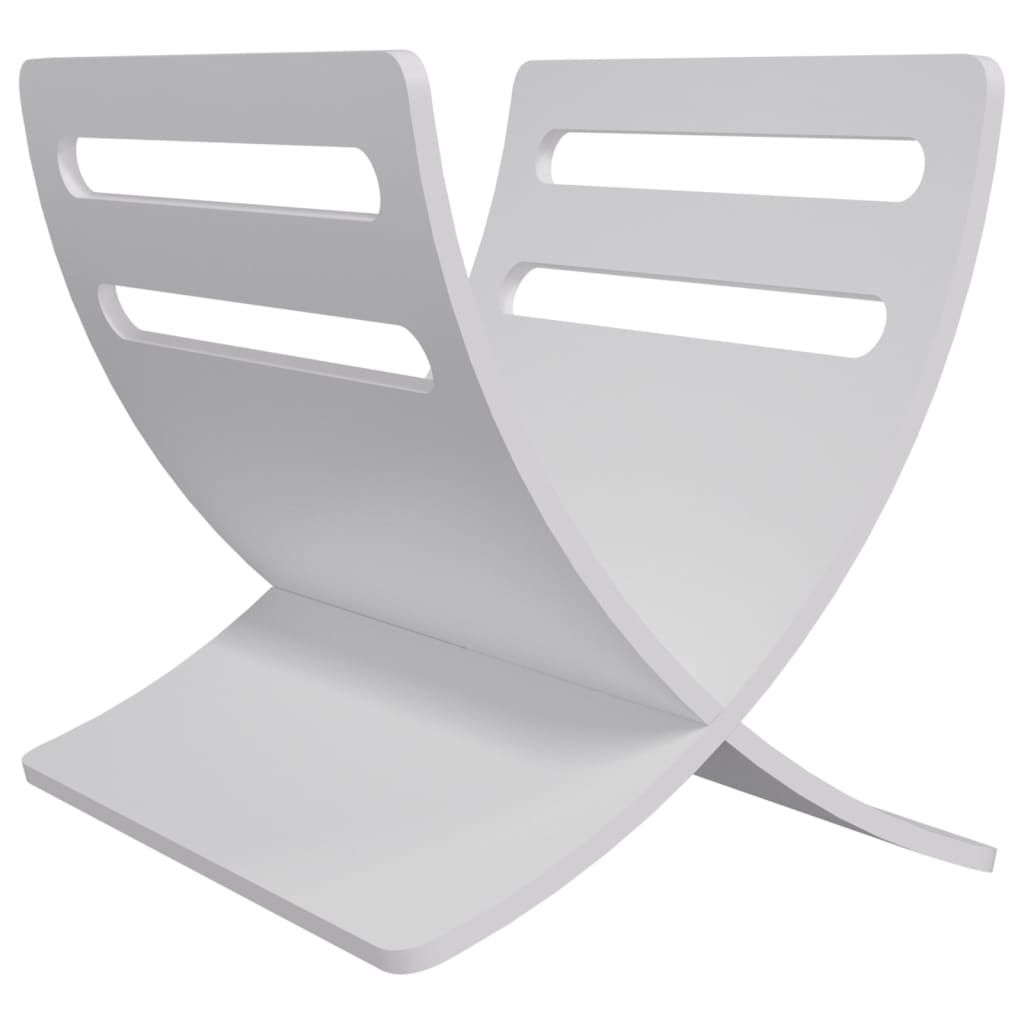 fehér fa folyóirattartó állvány