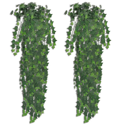 2 db Zöld Mesterséges Borostyán Bokor  90 cm