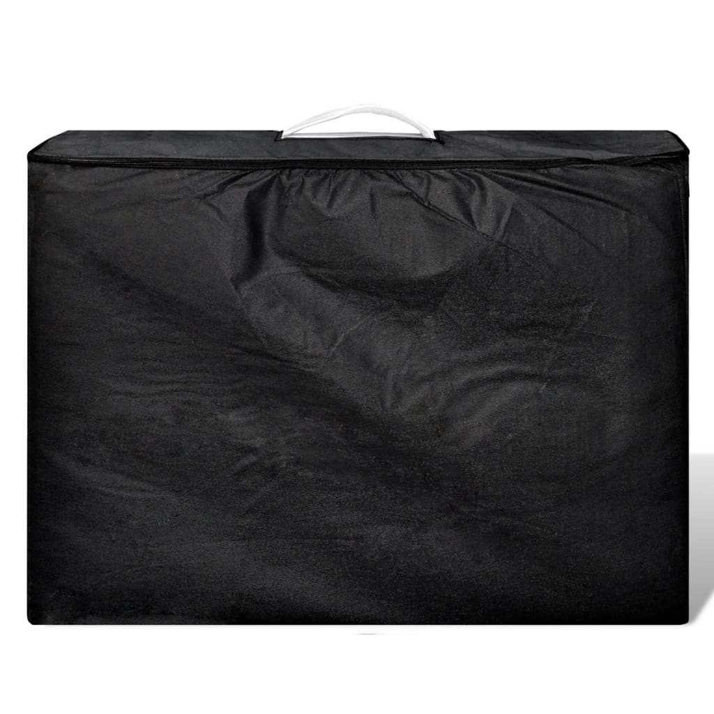 2 zónás krémfehér összecsukható masszázsasztal alumínium vázzal