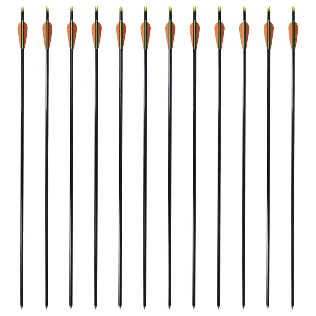 12 db standard csigás íj üvegszálas nyílvesszők 30" 0,8