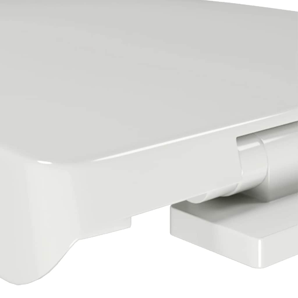 fehér négyzetes WC-ülőke lassan csukódó fedéllel