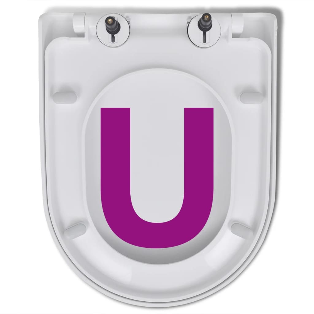 fehér szögletes gyorskioldó WC-ülőke lassan csukódó fedéllel