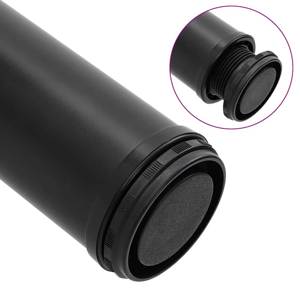 4 db állítható magasságú fekete asztalláb 710 mm