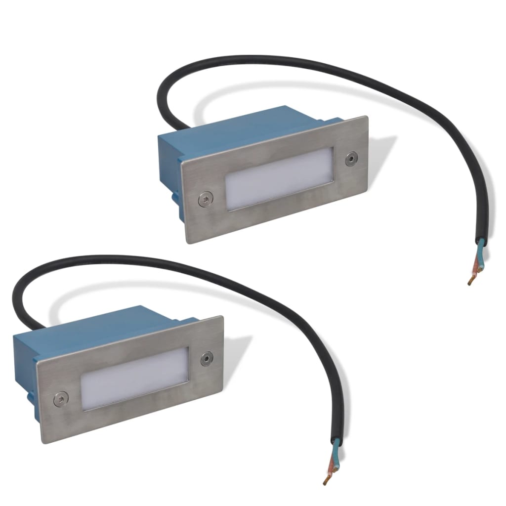 2 db süllyesztett LED lépcsőlámpa 44 x 111 x 56 mm