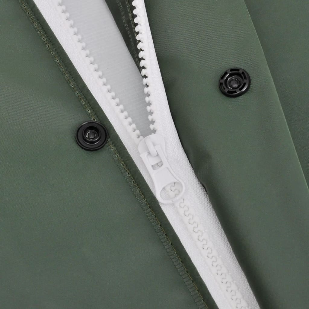 vízálló, nagy teherbírású hosszú esőkabát kapucnival zöld M