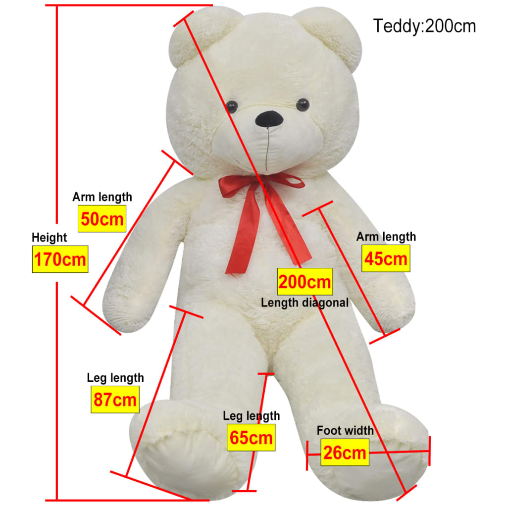 fehér plüssmackó 170 cm