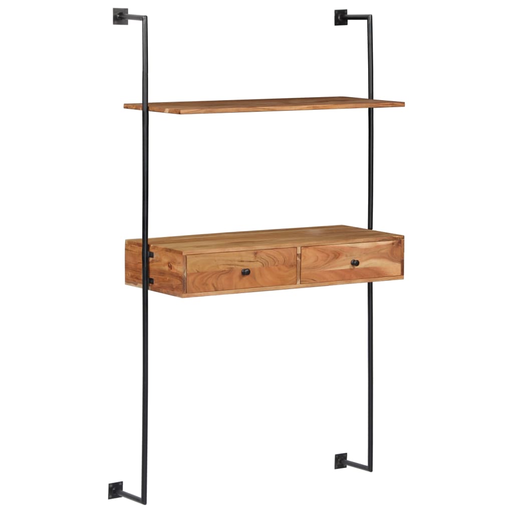 tömör akácfa fali pult 90 x 40 x 170 cm