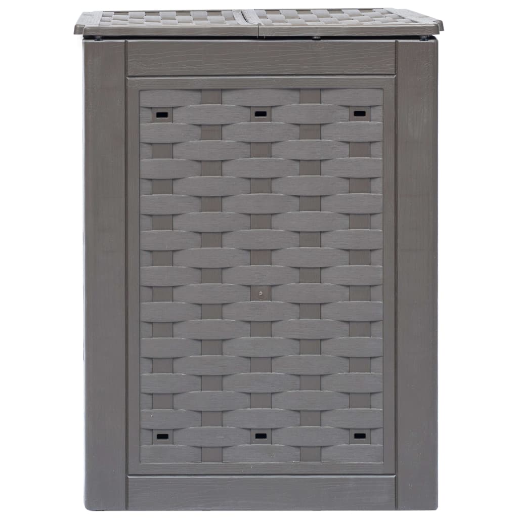 barna műanyag rattan kerti komposztáló 60 x 60 x 83 cm 300 L